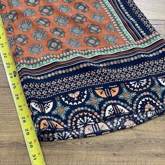 Anthropologie Elevenses Pants Womens 6 Print Wide Leg Palazzo Medallion Boho - Picture 15 of 15